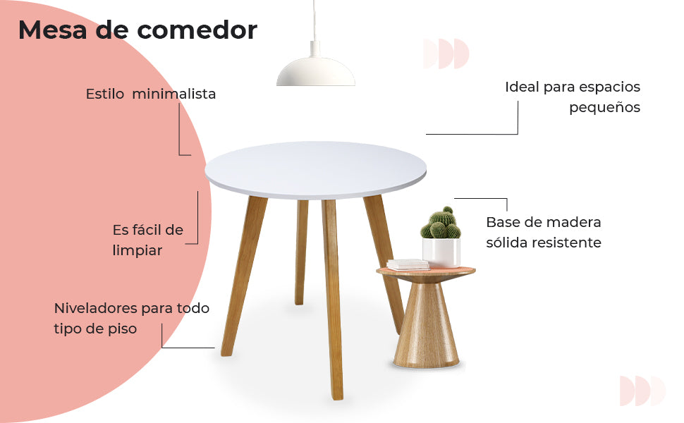 Mesa de Comedor Circular Frankfurt 100cm