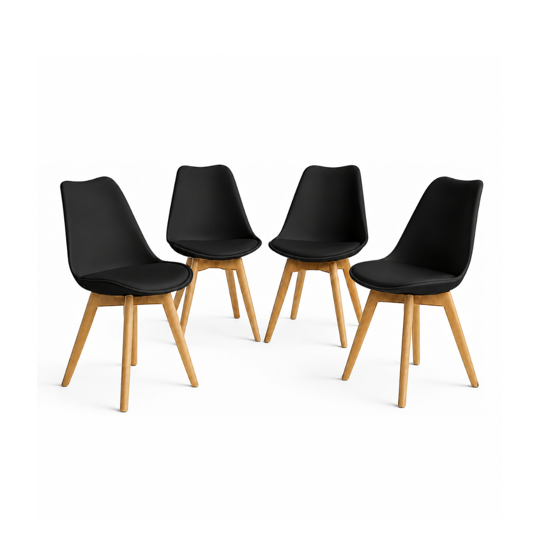 Set de 4 Sillas Eames Frankfurt | Sillas acojinadas