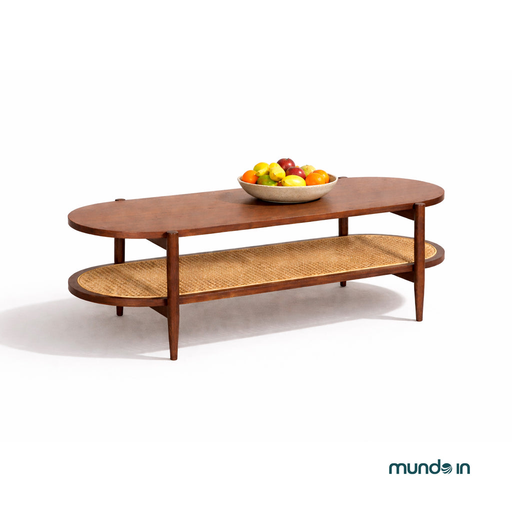 Mesa de centro rectangular Kangar – Encino o nogal 120x60