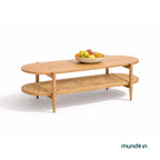 Mesa de centro rectangular Kangar – Encino o nogal 120x60