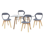 Comedor Mesa Cristal T5  + 4 Sillas Moura