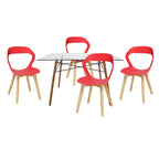 Comedor Mesa Cristal T5  + 4 Sillas Moura
