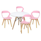 Comedor Mesa Oslo 80 Blanca + 4 Sillas Moura