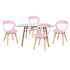 Comedor Mesa Cristal T5  + 4 Sillas Moura