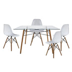 Comedor Mesa Rectangular T5 + 4 Sillas Oslo