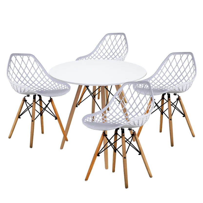 Comedor Mesa Oslo 80 + 4 Sillas Vento