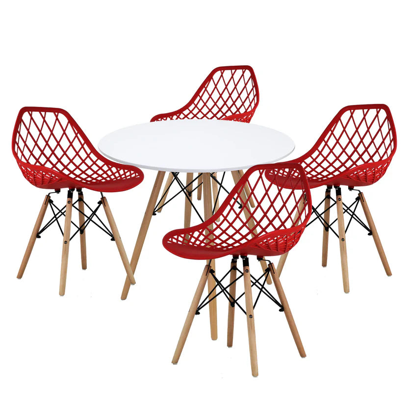 Comedor Mesa Oslo 80 + 4 Sillas Vento