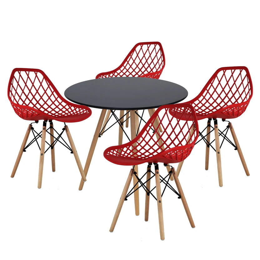 Comedor Mesa Oslo 80 + 4 Sillas Vento