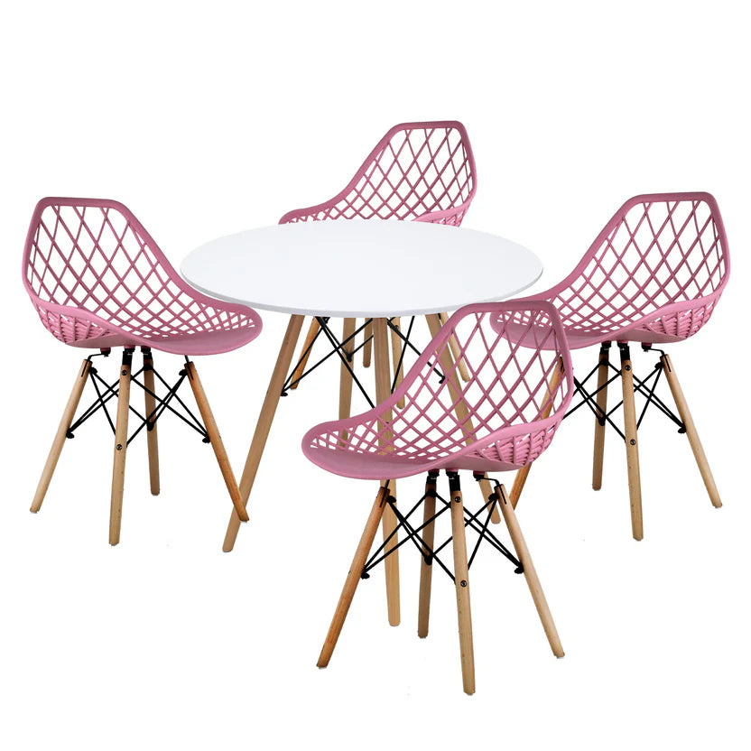 Comedor Mesa Oslo 80 + 4 Sillas Vento