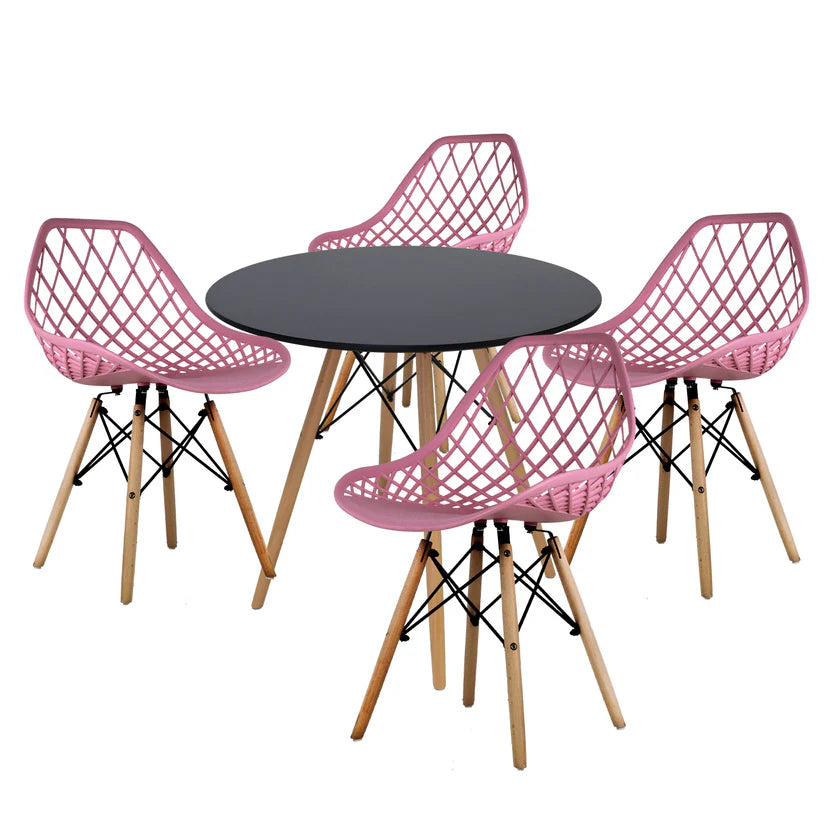 Comedor Mesa Oslo 80 + 4 Sillas Vento