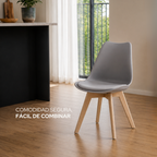 Set de 2 Sillas Frankfurt | Sillas Eames acojinadas para comedor