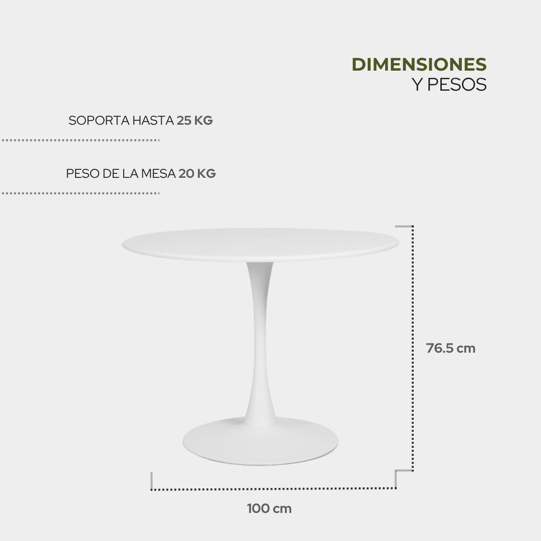 Mesa Circular Vittoria 100cm