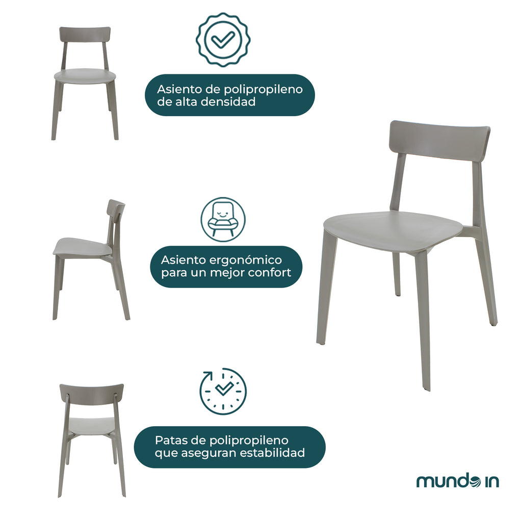 Set De 4 Silla Exterior Brianza