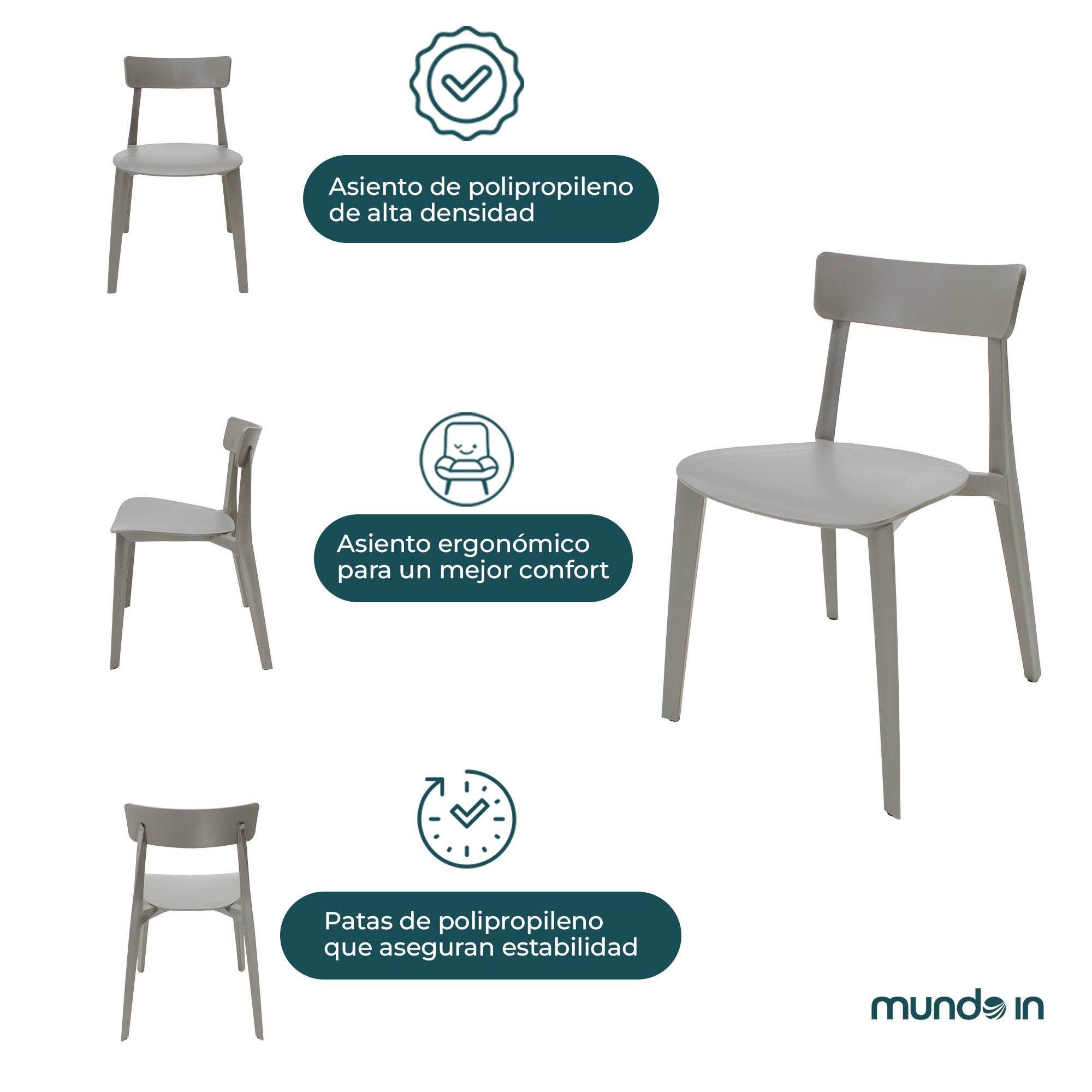 Set De 4 Silla Exterior Brianza