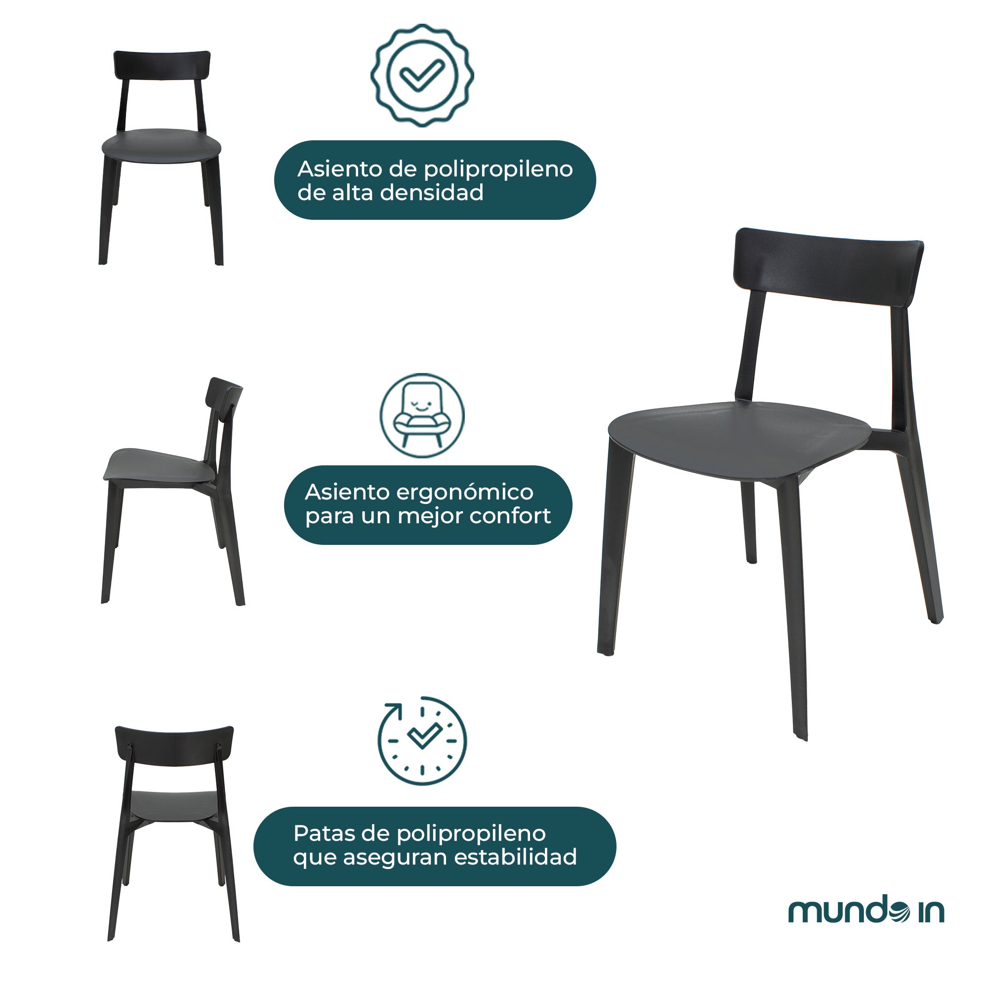 Set De 4 Silla Exterior Brianza