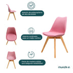 Set de 4 Sillas Eames Frankfurt | Sillas acojinadas