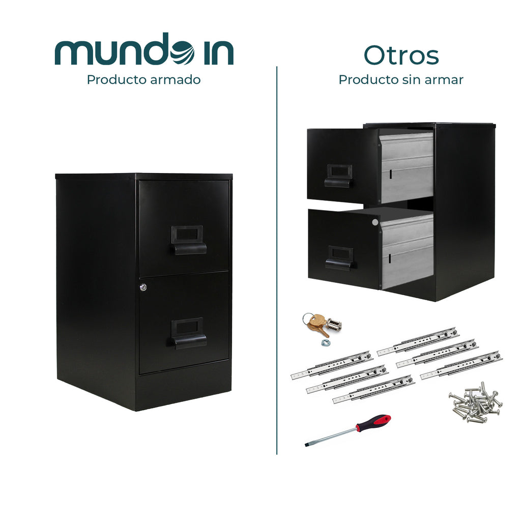 Archivero Metálico 2 gavetas Carta 13679 Negro