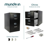 Archivero Metálico 2 gavetas Oficio 14113 Negro