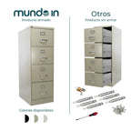 Archivero Metálico de 4 gavetas Oficio 14118 color Arena