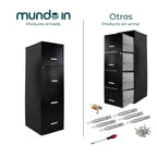 Archivero Metálico de 4 gavetas Carta modelo 16883 color Negro