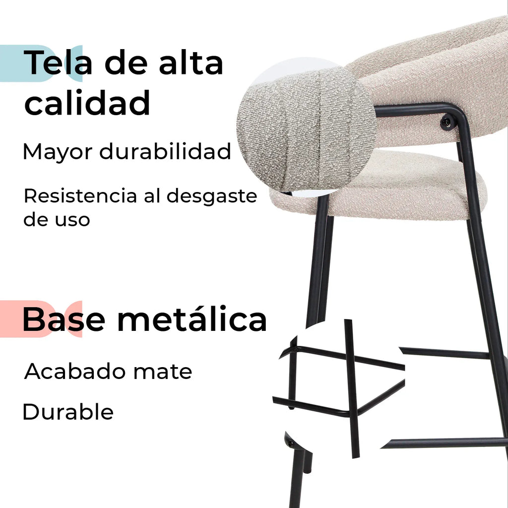 Set de 2 Bancos Caceres 75cm W29