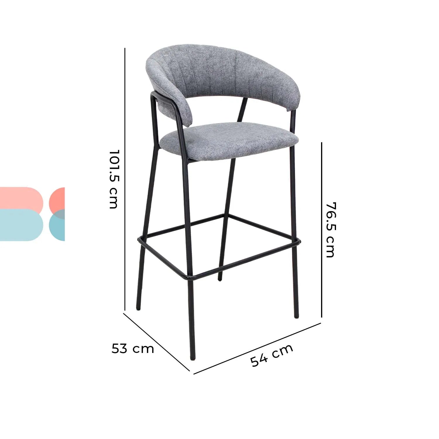 Set de 2 Bancos Caceres 75cm W29