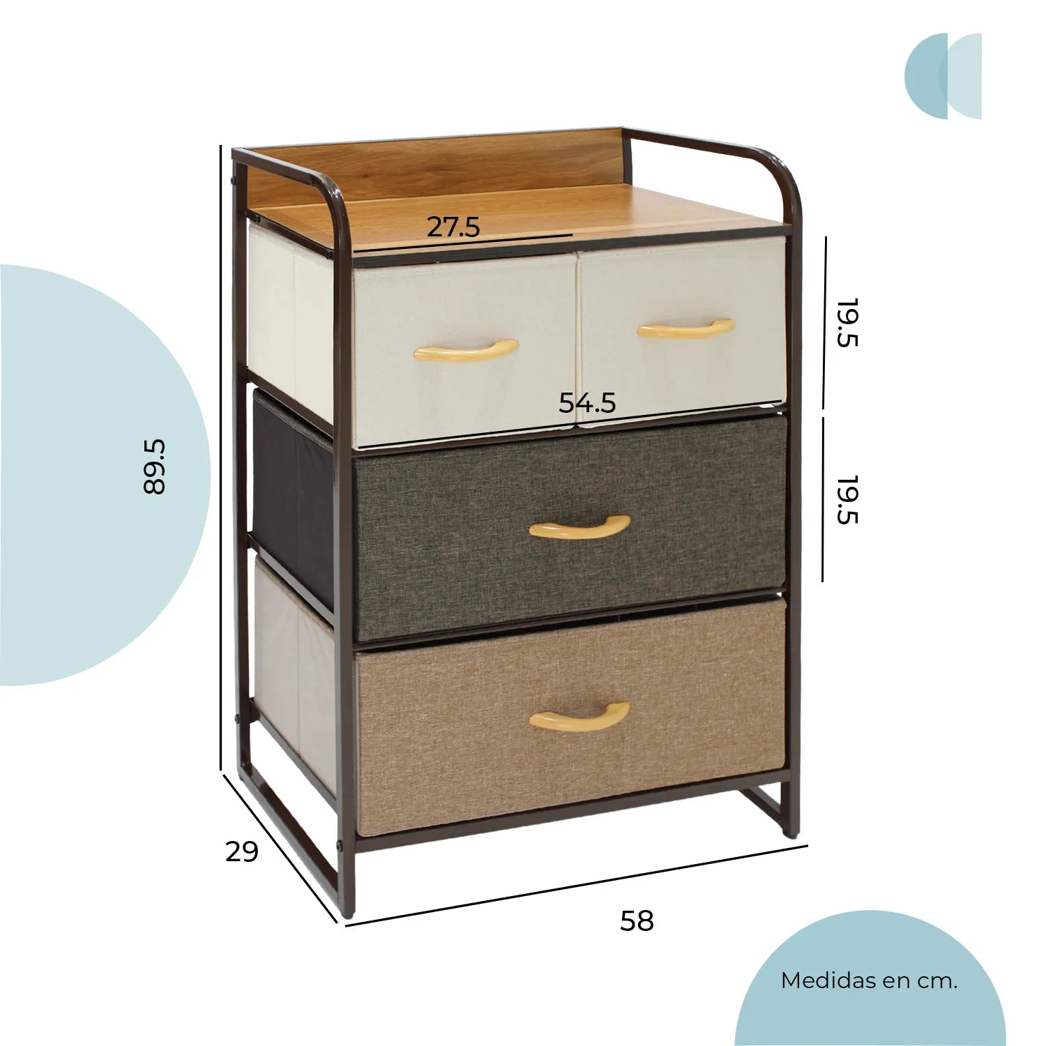Cajonera Organizador Banska 4 Cajones