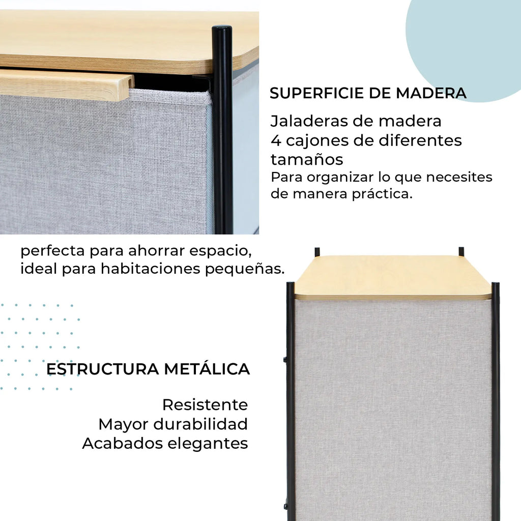 Cajonera Organizador Pilsen 4 Cajones