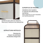 Credenza Organizador Banska 5 Cajones