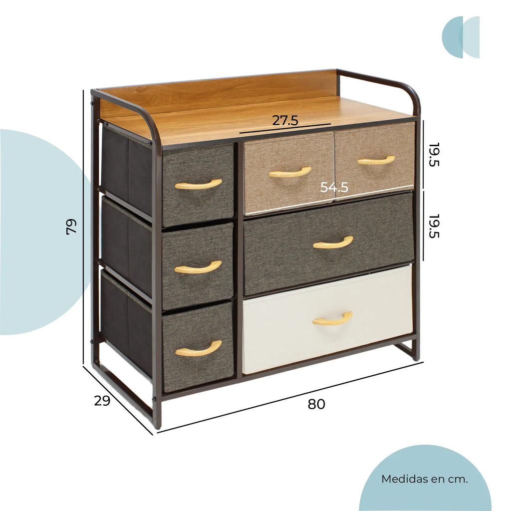 Cajonera Organizador Banska 7 Cajones