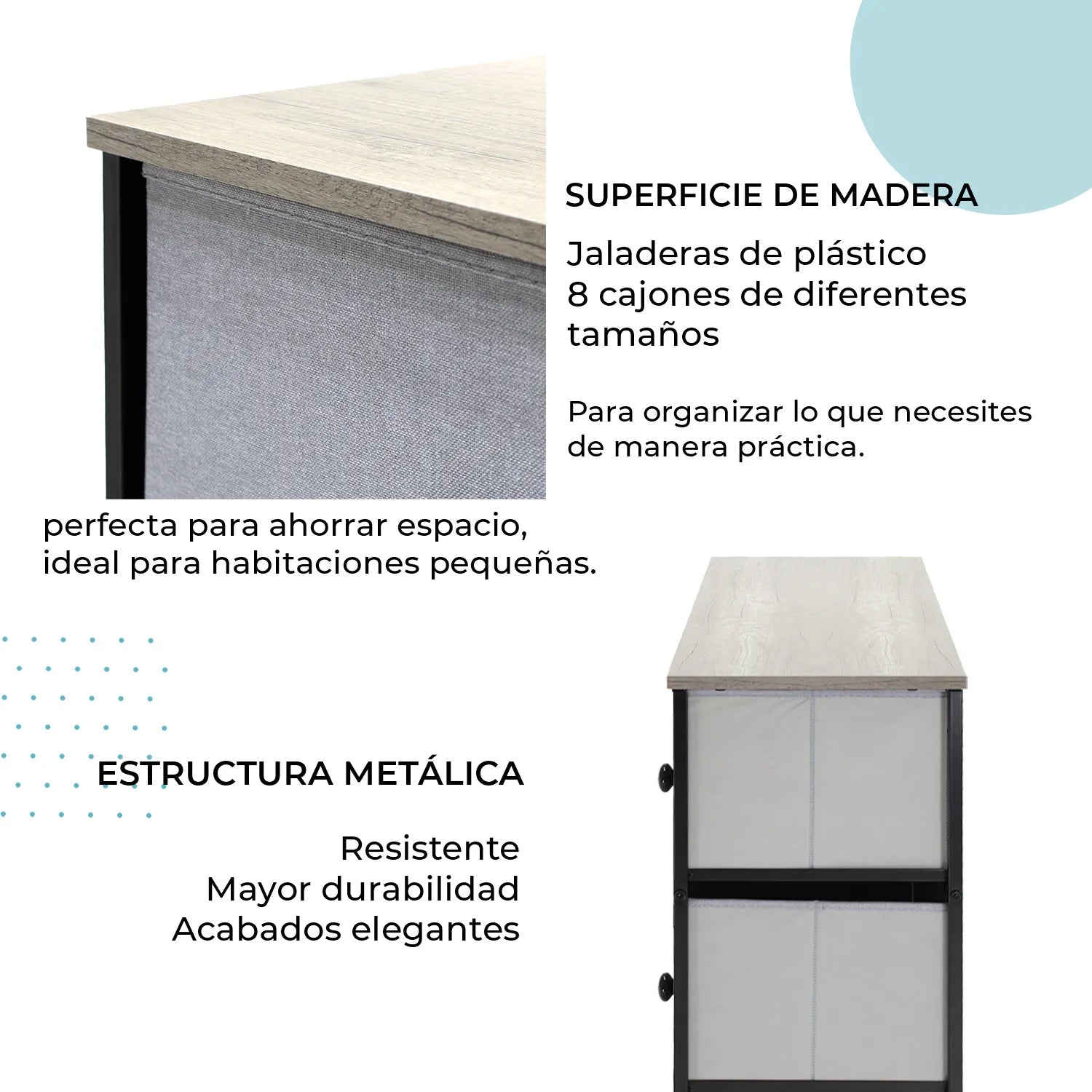 Credenza Organizador Sava 8 Cajones