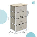 Cajonera Organizador Carintia 4 Cajones