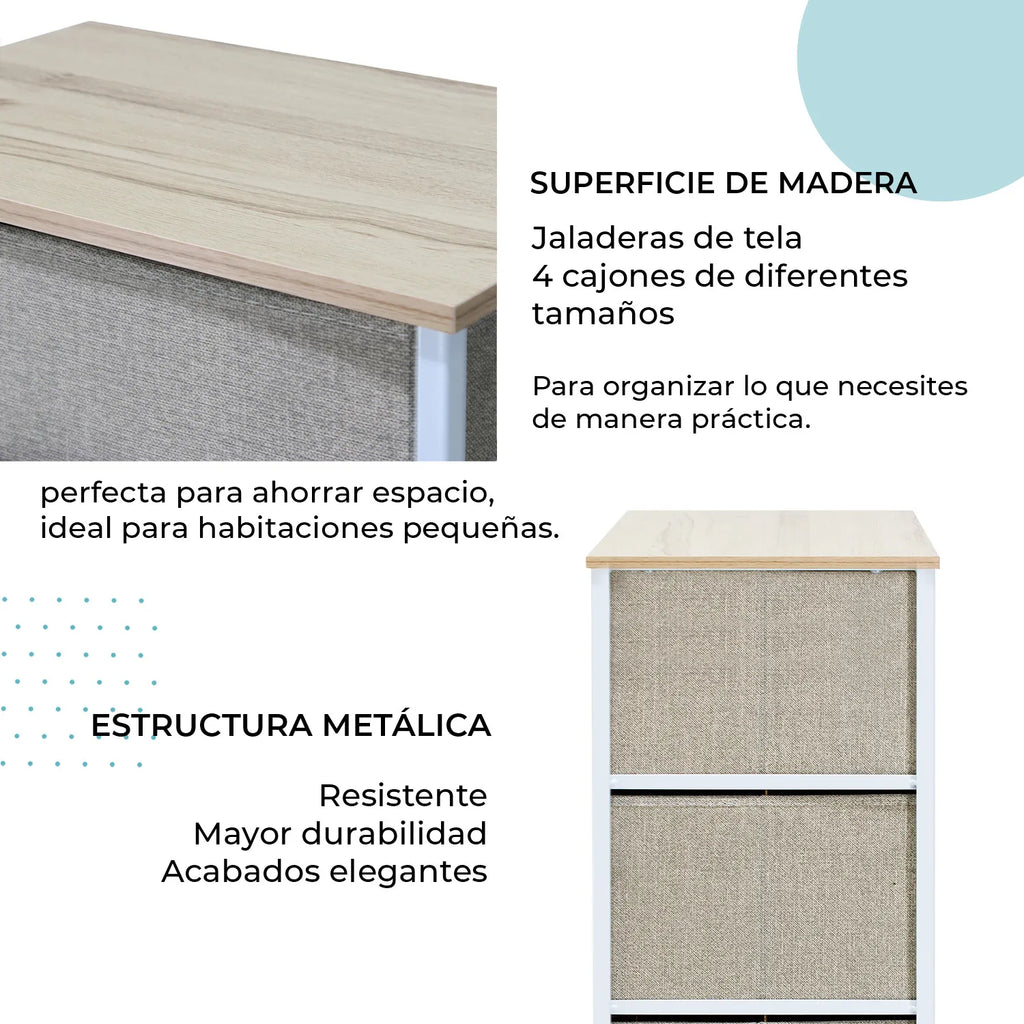 Cajonera Organizador Carintia 4 Cajones