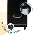 Archivero Metálico 2 gavetas Carta móvil 16251 Negro