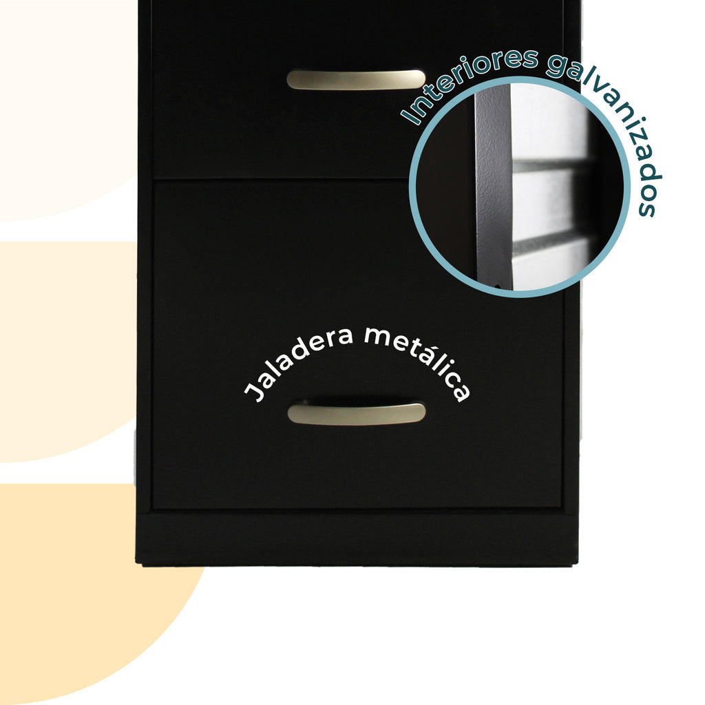 Archivero Metálico 3 gavetas Carta 17438 Negro