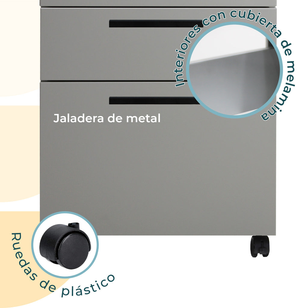 Archivero Melamina 2+1 gavetas Carta Zadar