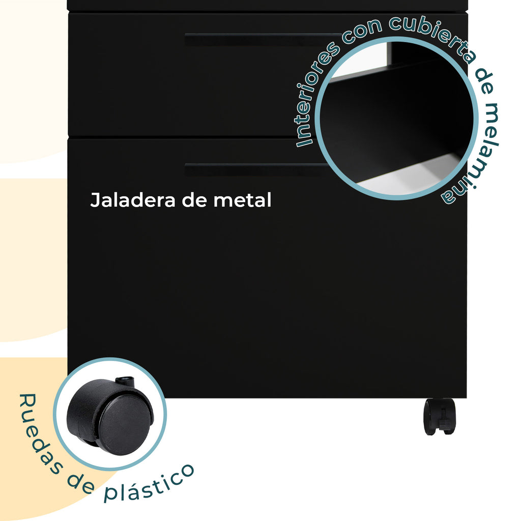 Archivero Melamina 2+1 gavetas Carta Zadar