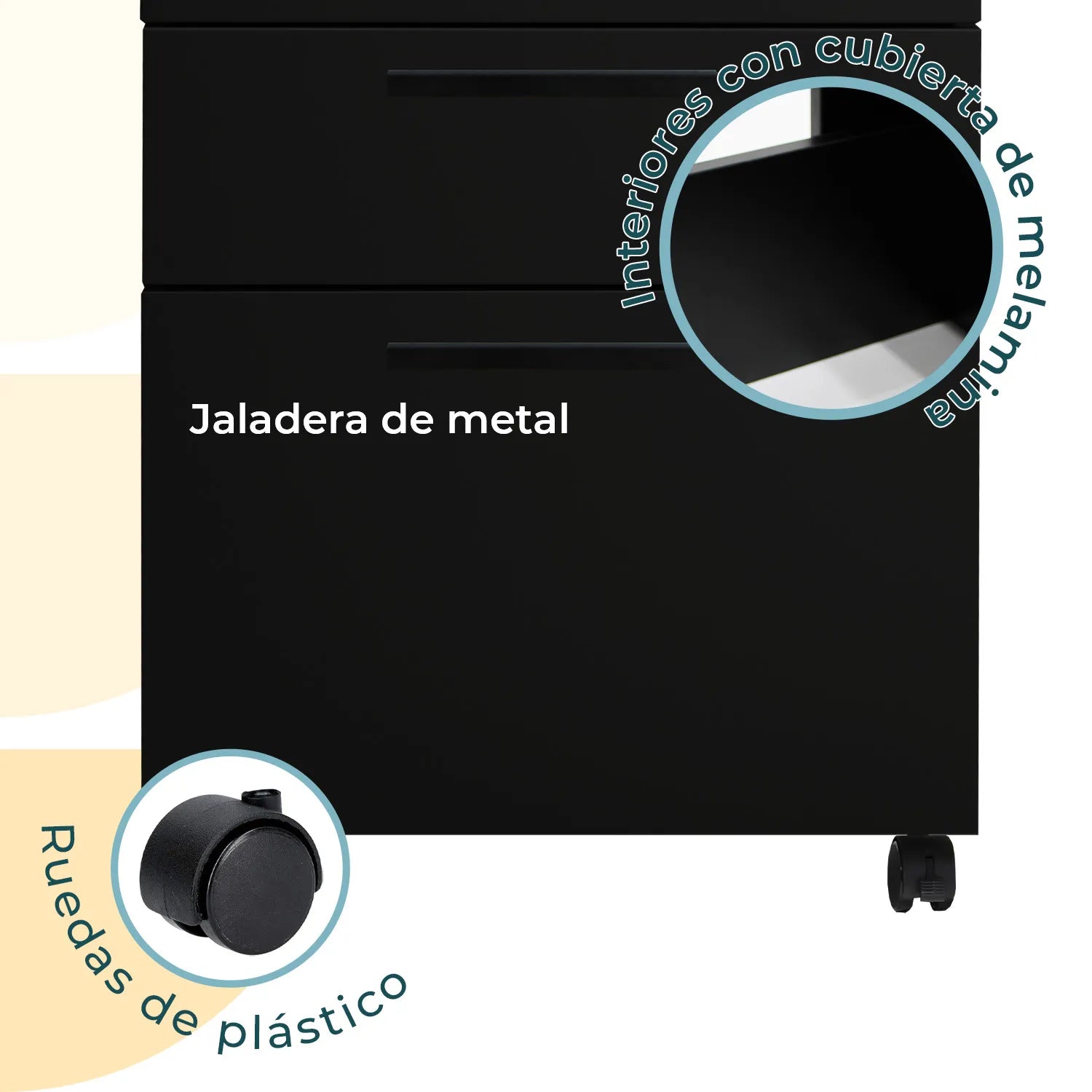 Archivero Melamina 2+1 gavetas Carta Zadar