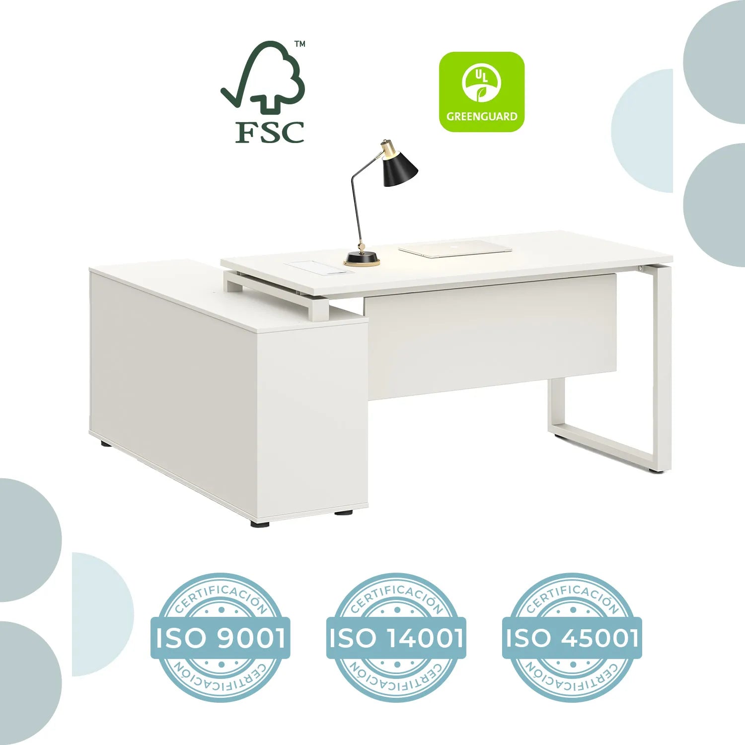 Escritorio ejecutivo Zadar 160 Lateral