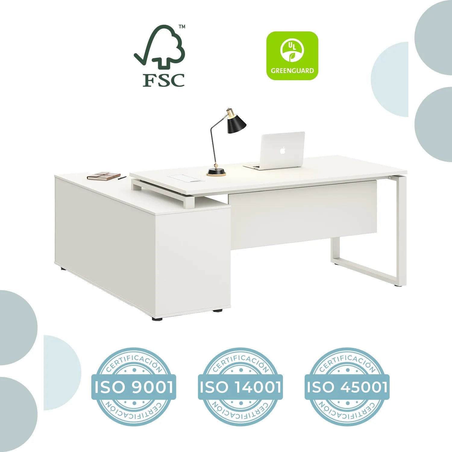 Escritorio ejecutivo Zadar 180 Lateral