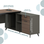 Escritorio ejecutivo Cracovia 180 Lateral