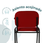 Set de 4 Sillas Fijas Tela 104Z