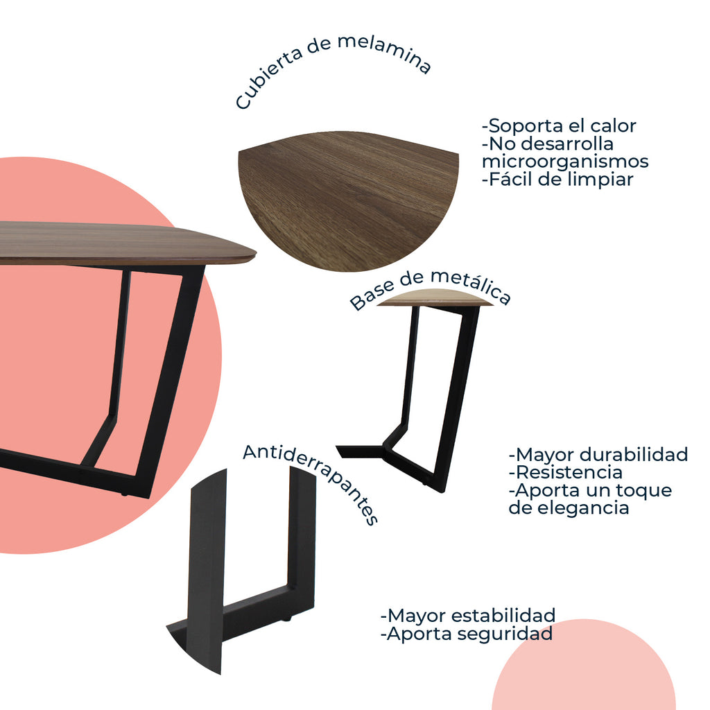 Mesa Comedor Rectangular Amalfi 180X90