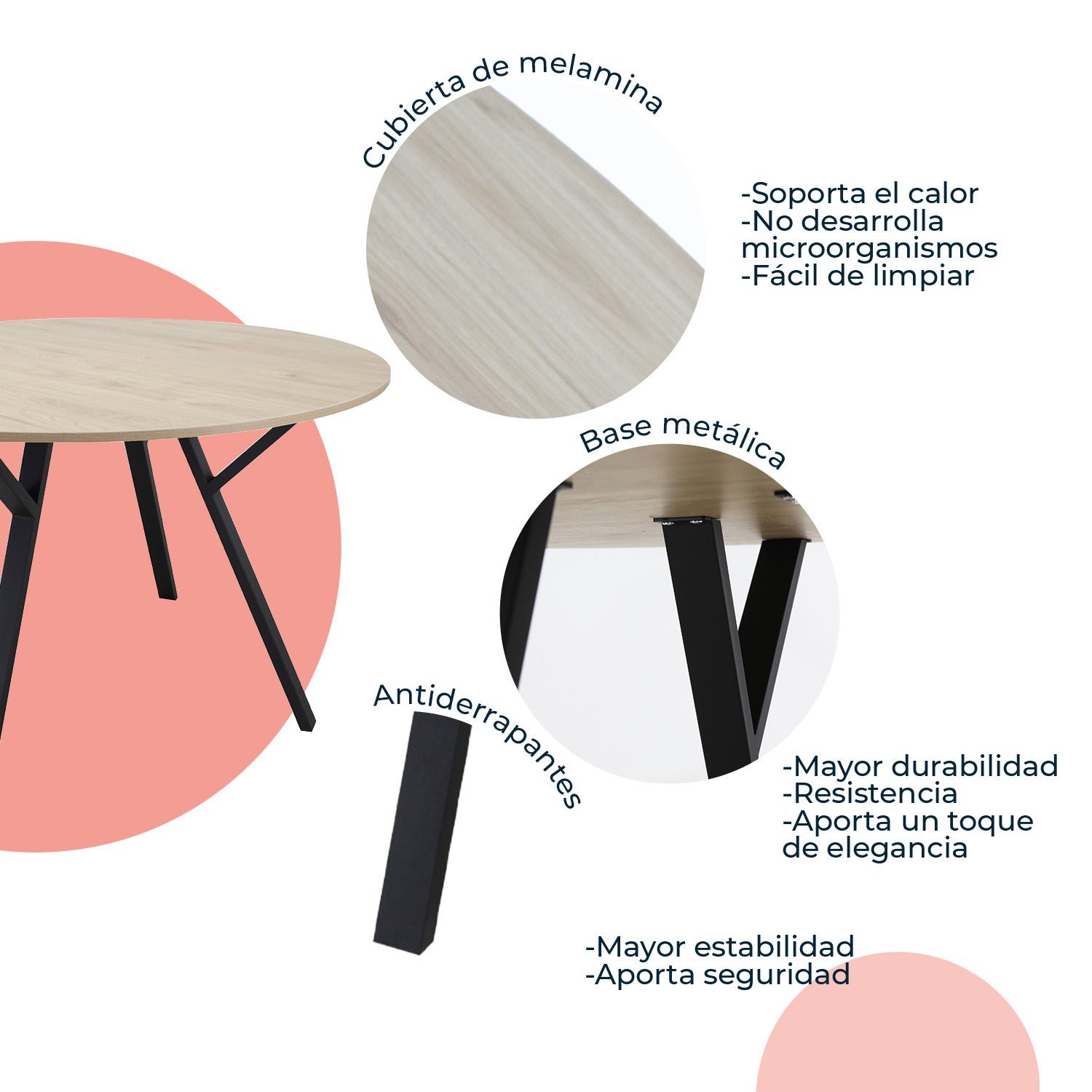 Mesa de Comedor Circular Sibari