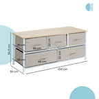 Credenza Organizador Carintia 5 Cajones