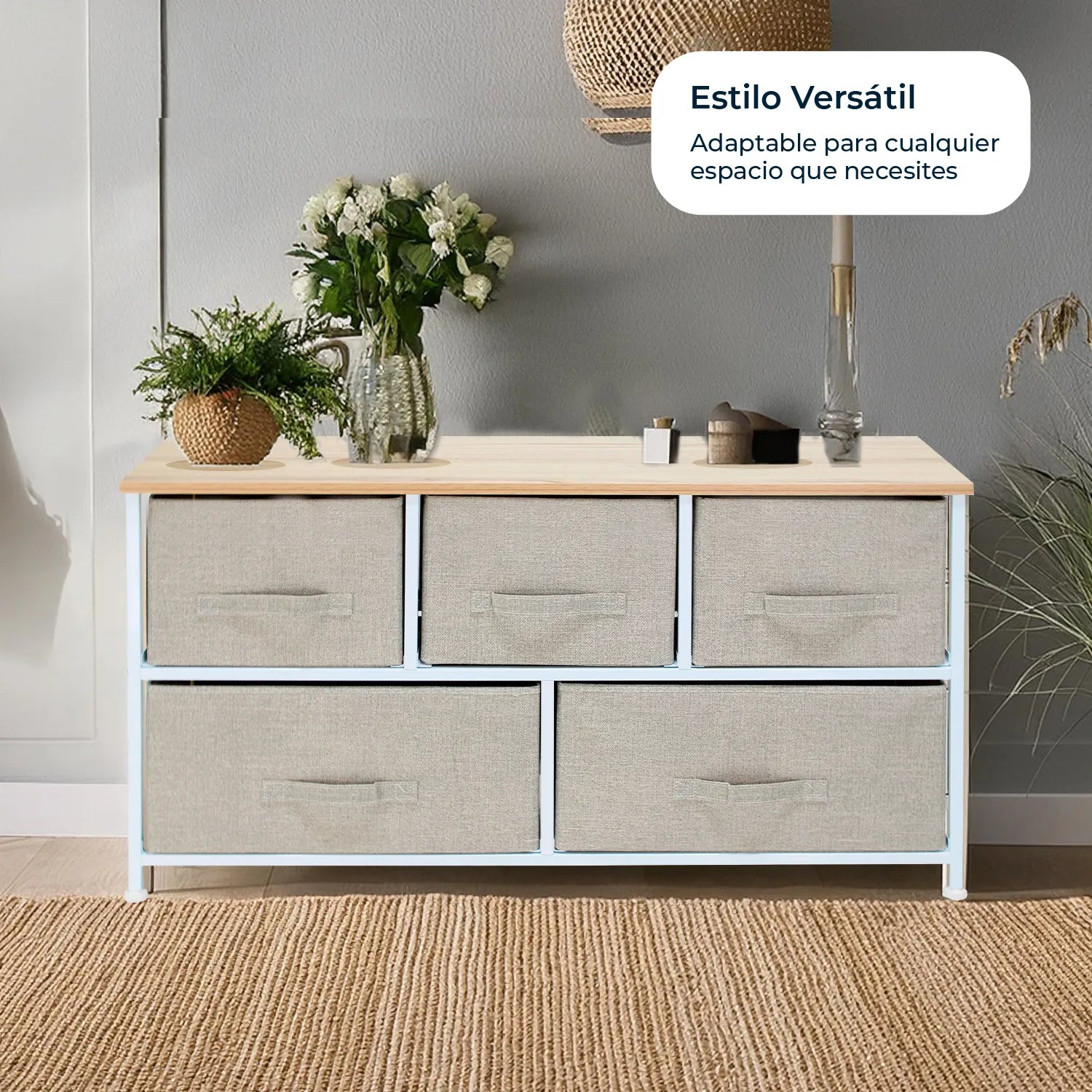 Credenza Organizador Carintia 5 Cajones