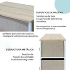 Credenza Organizador Carintia 5 Cajones
