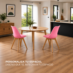 Set de 2 Sillas Frankfurt | Sillas Eames acojinadas para comedor