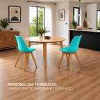 Set de 2 Sillas Frankfurt | Sillas Eames acojinadas para comedor