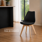 Set de 2 Sillas Frankfurt | Sillas Eames acojinadas para comedor